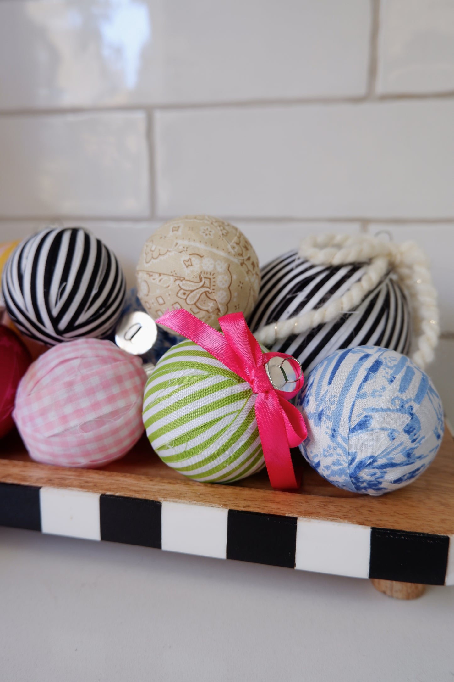 The Small Fabric Wrapped Ornaments