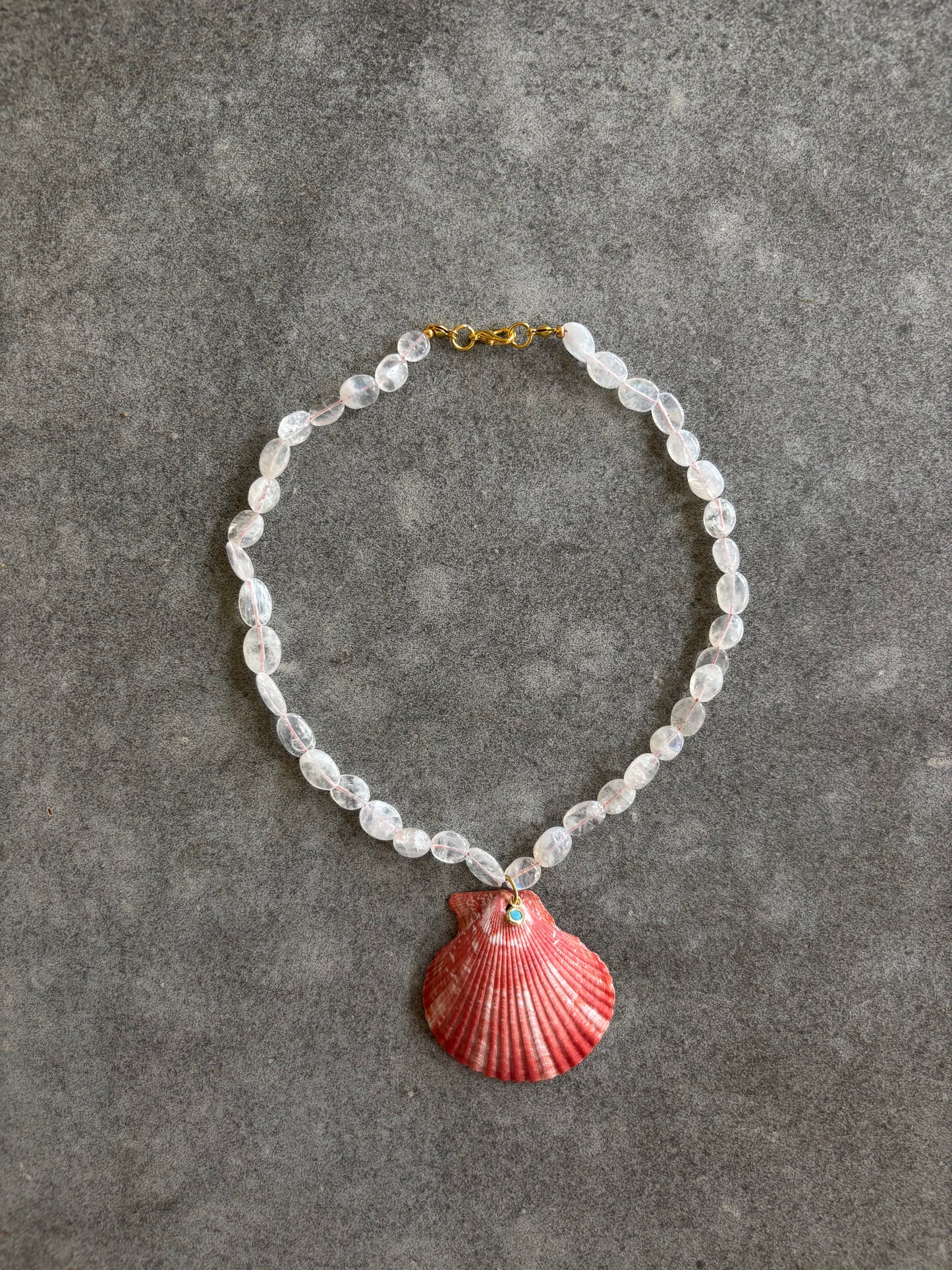 The Calico Scallop Shell Necklace