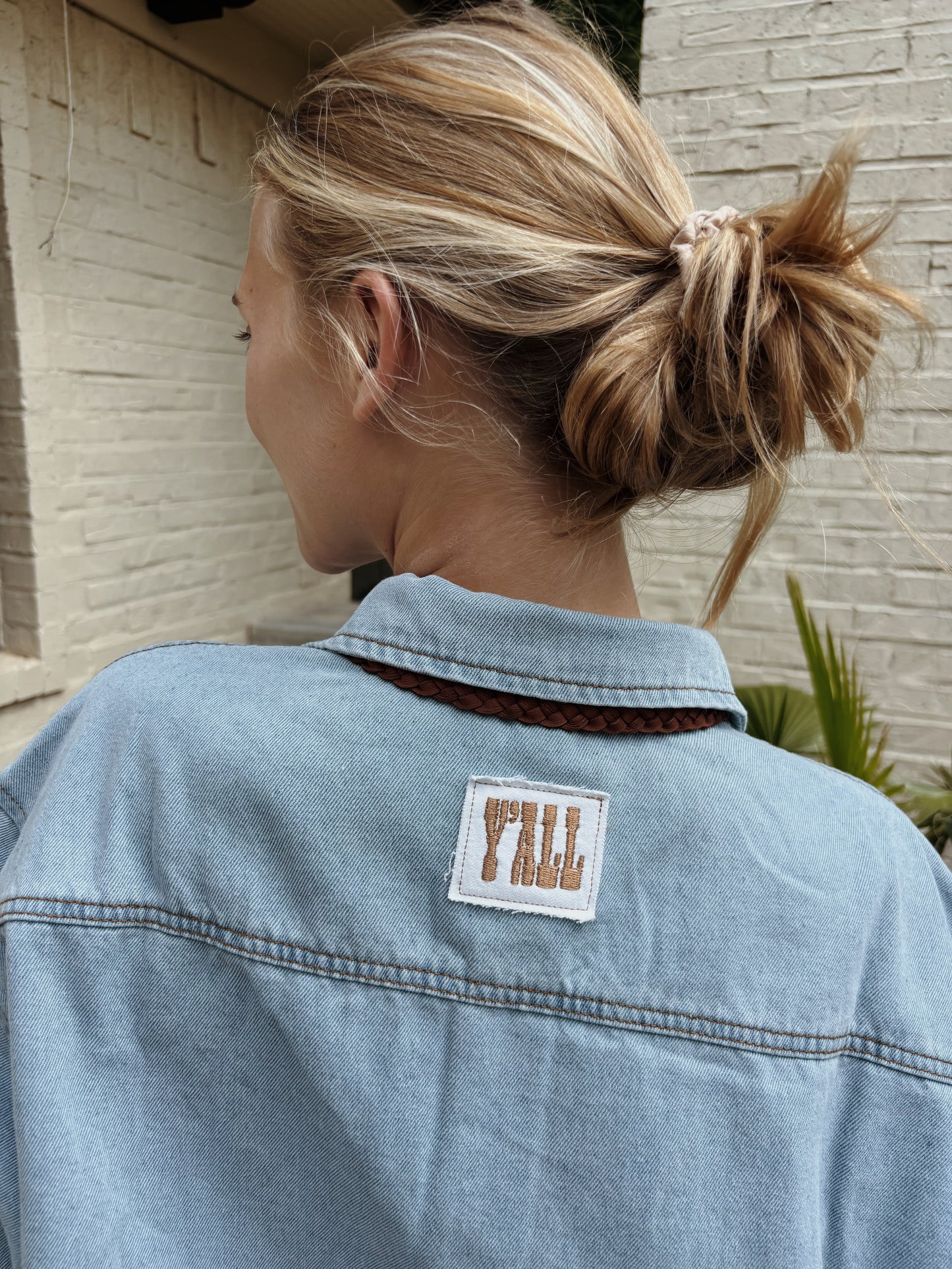 The Y'all Patch Denim Short Sleeve