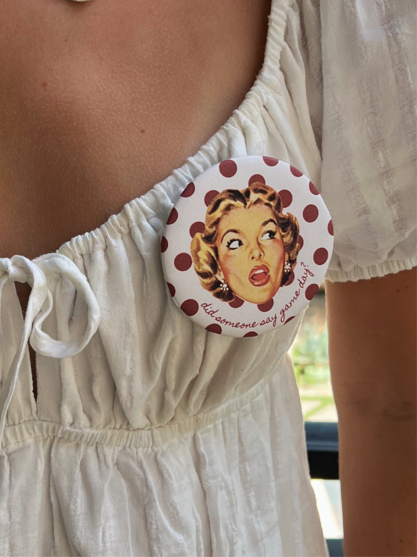 The Polka Dot Game Day Pin