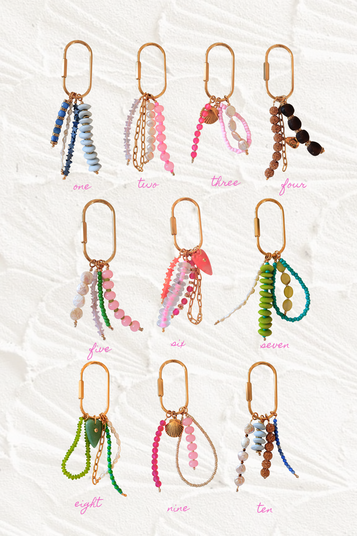 Spring Beaded Bag Charms