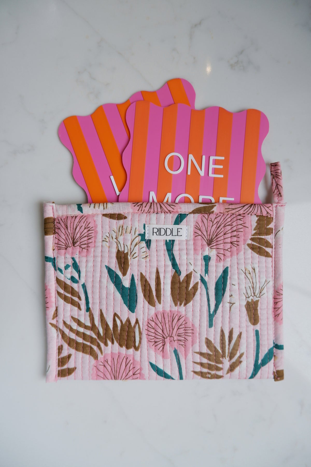 The Mahjong Card Pouch in Soft Pink Floral