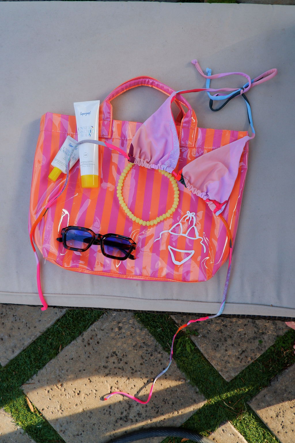 The Striped Bikini Bag