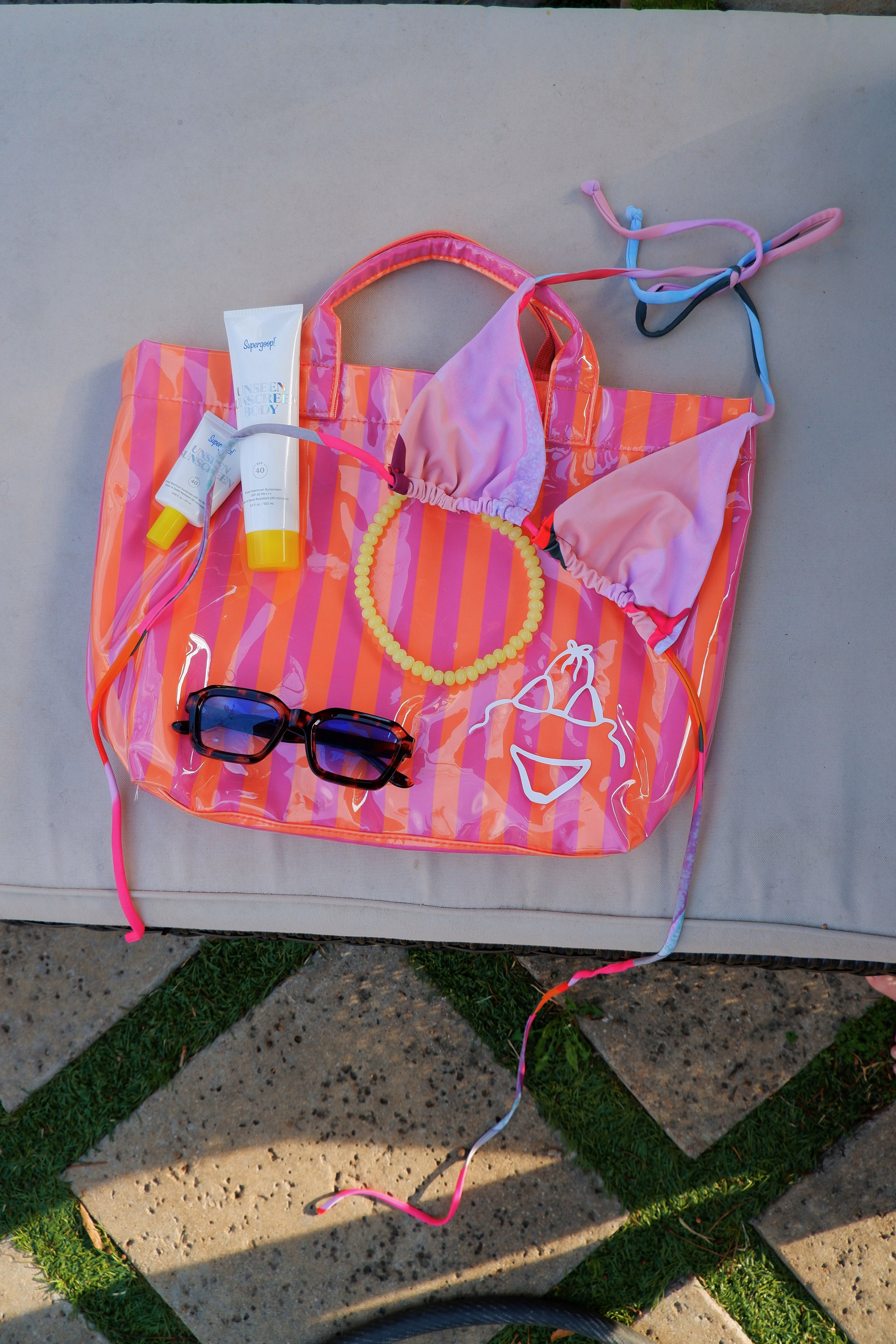 The Striped Bikini Bag