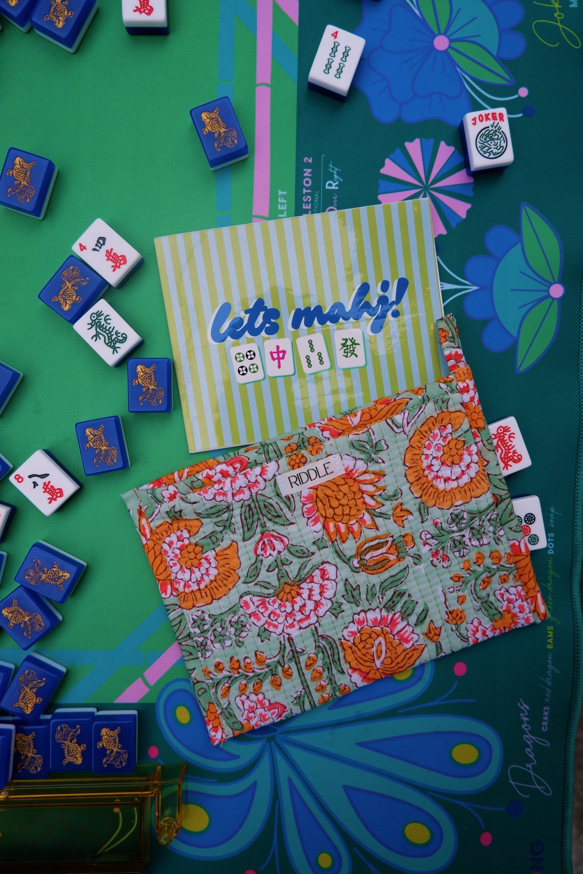 The Mahj Card Stickers in Blue and Green