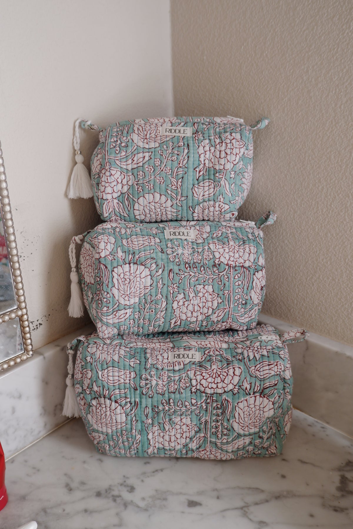 The Blue Dahlia Vanity Bag Set