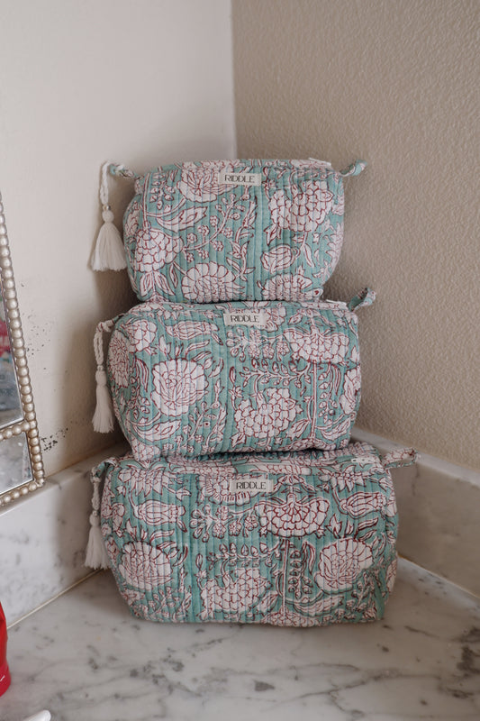 The Blue Dahlia Vanity Bag Set