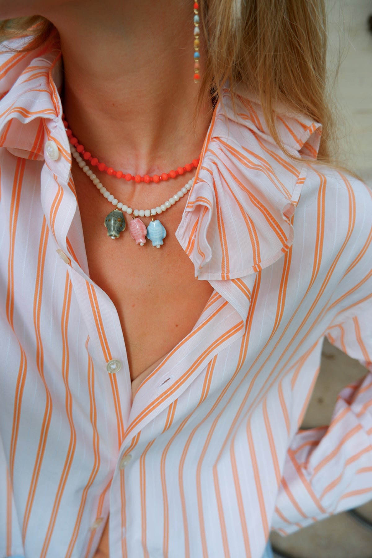 The Triple Charm Fish Necklace