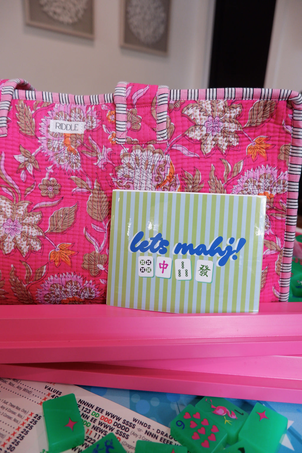 The Mahj Card Stickers in Blue and Green