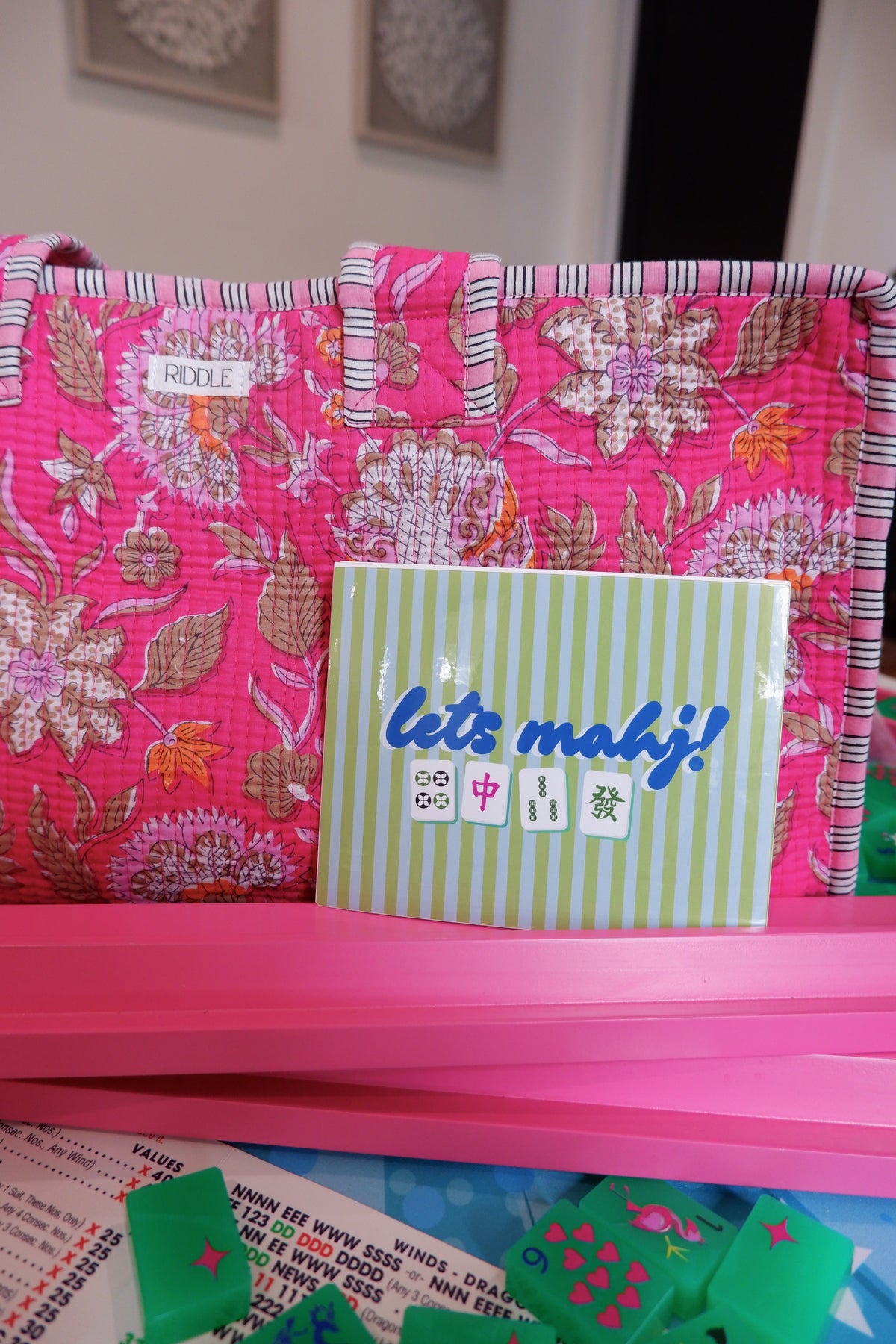 The Mahj Card Stickers in Blue and Green