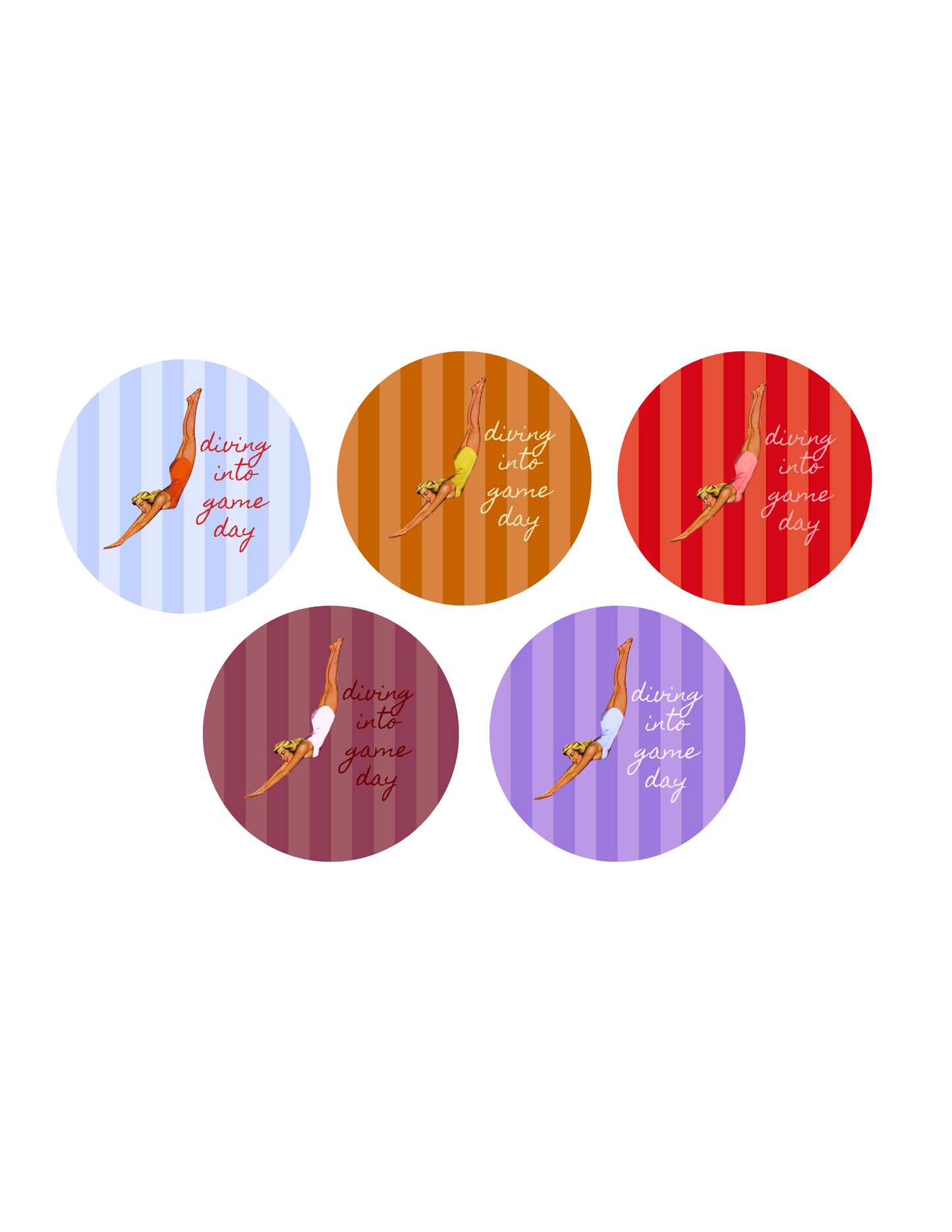 The Diving Into Game Day Pin