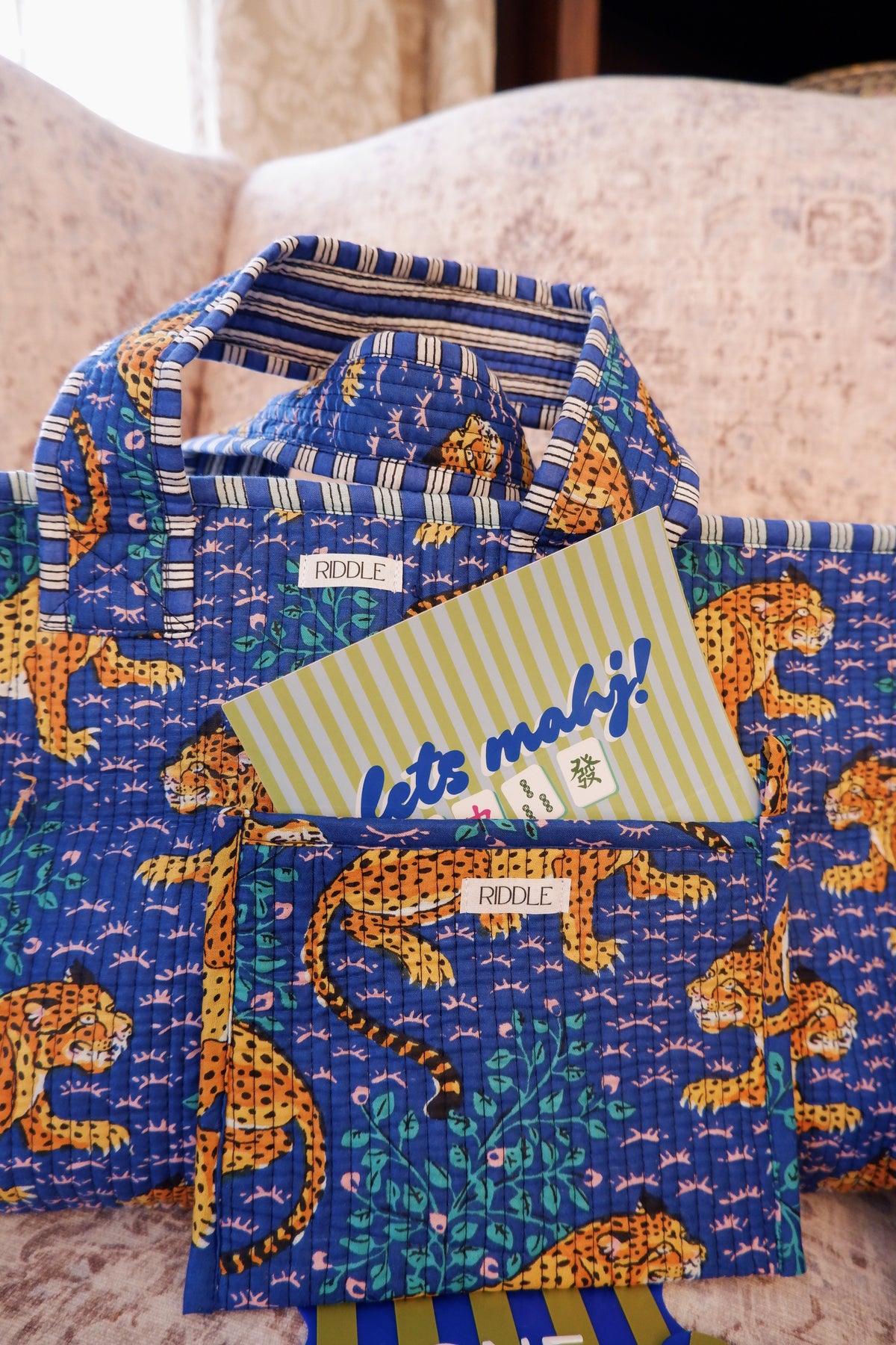 The Mahj Card Stickers in Blue and Green