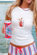 The Americana Beer Girl Baby Tee