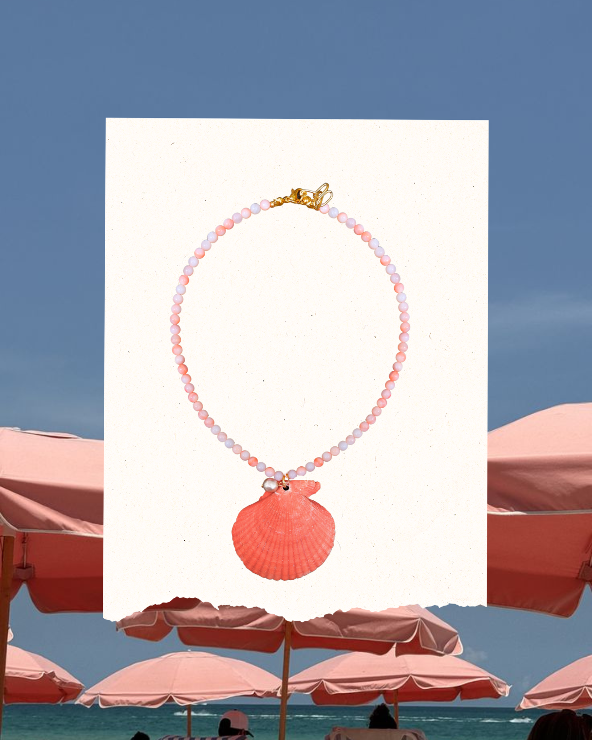 The Pink Cabana Shell Necklace