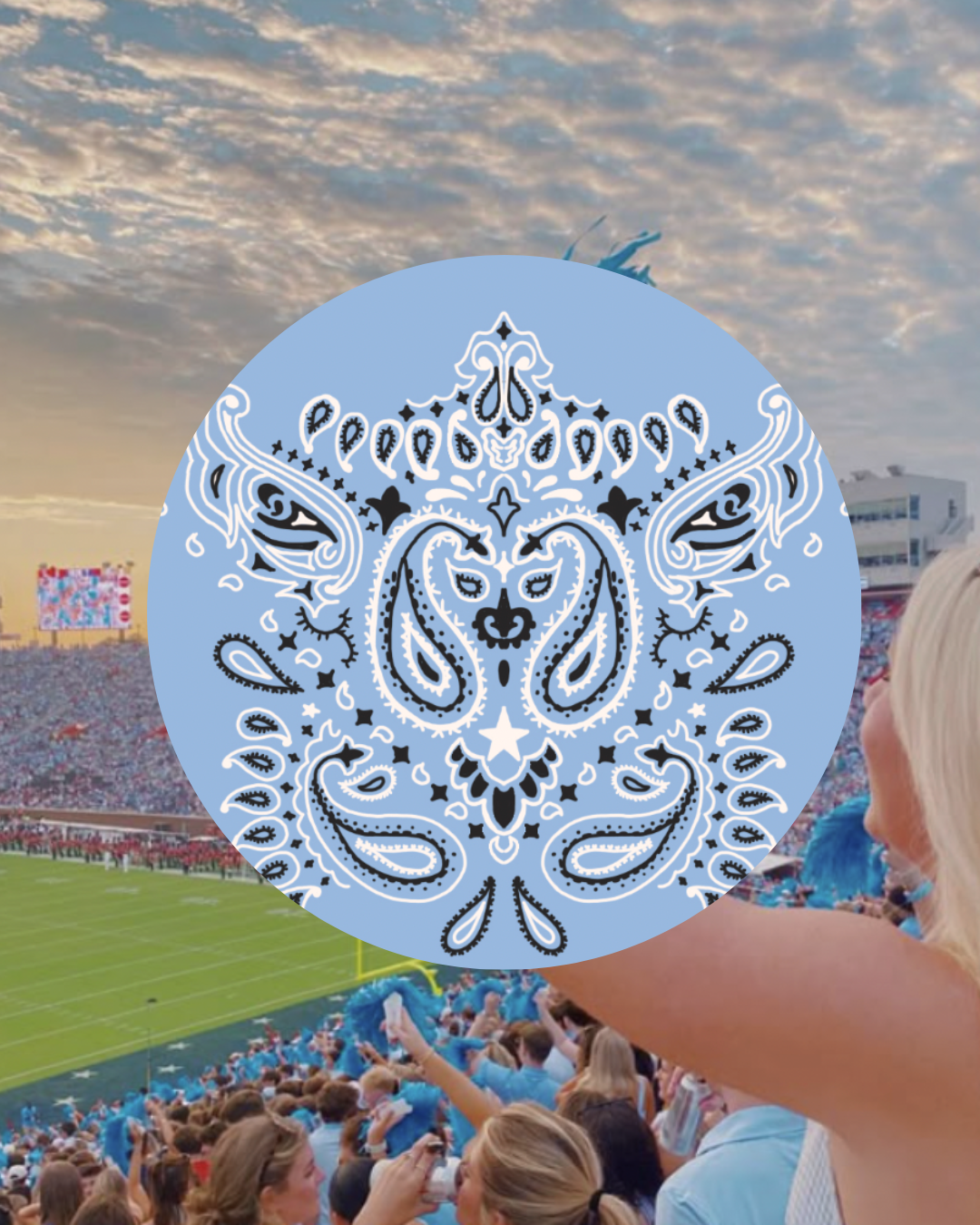 The Light Blue Bandana Pin