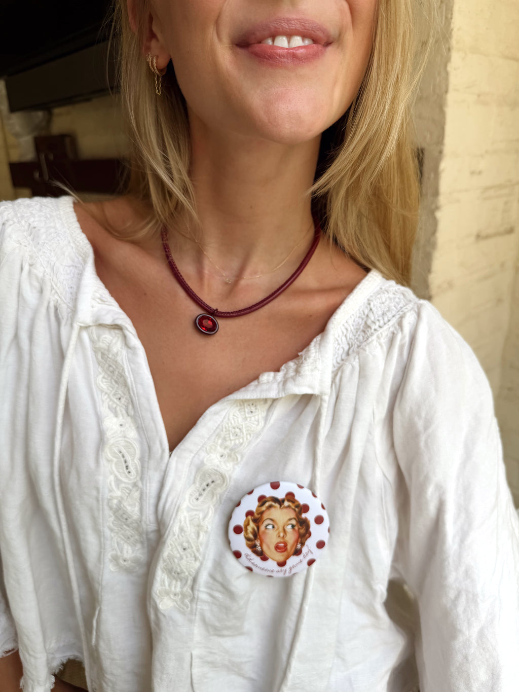 The Maroon Bezel Gemstone Necklace
