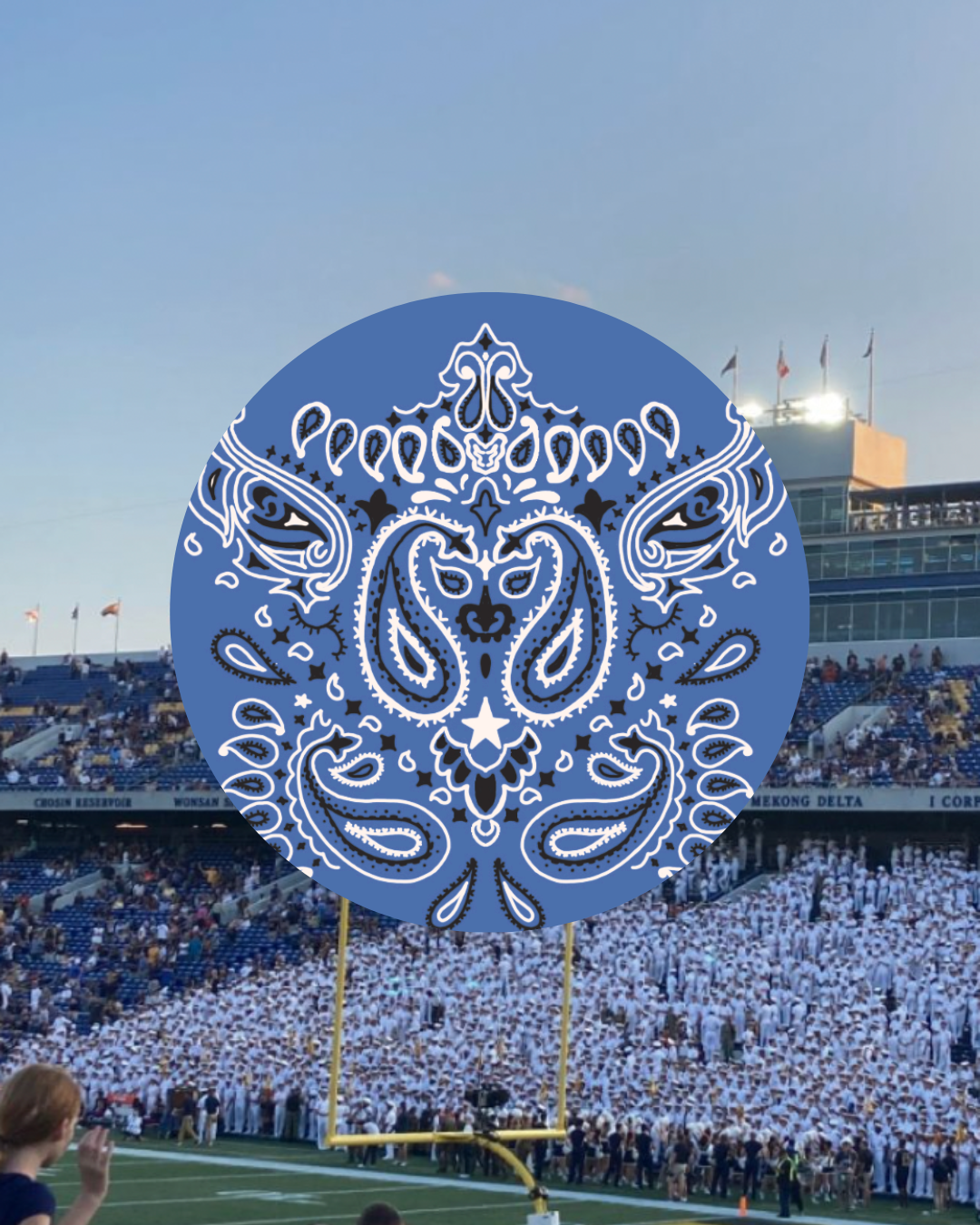 The Navy Bandana Pin