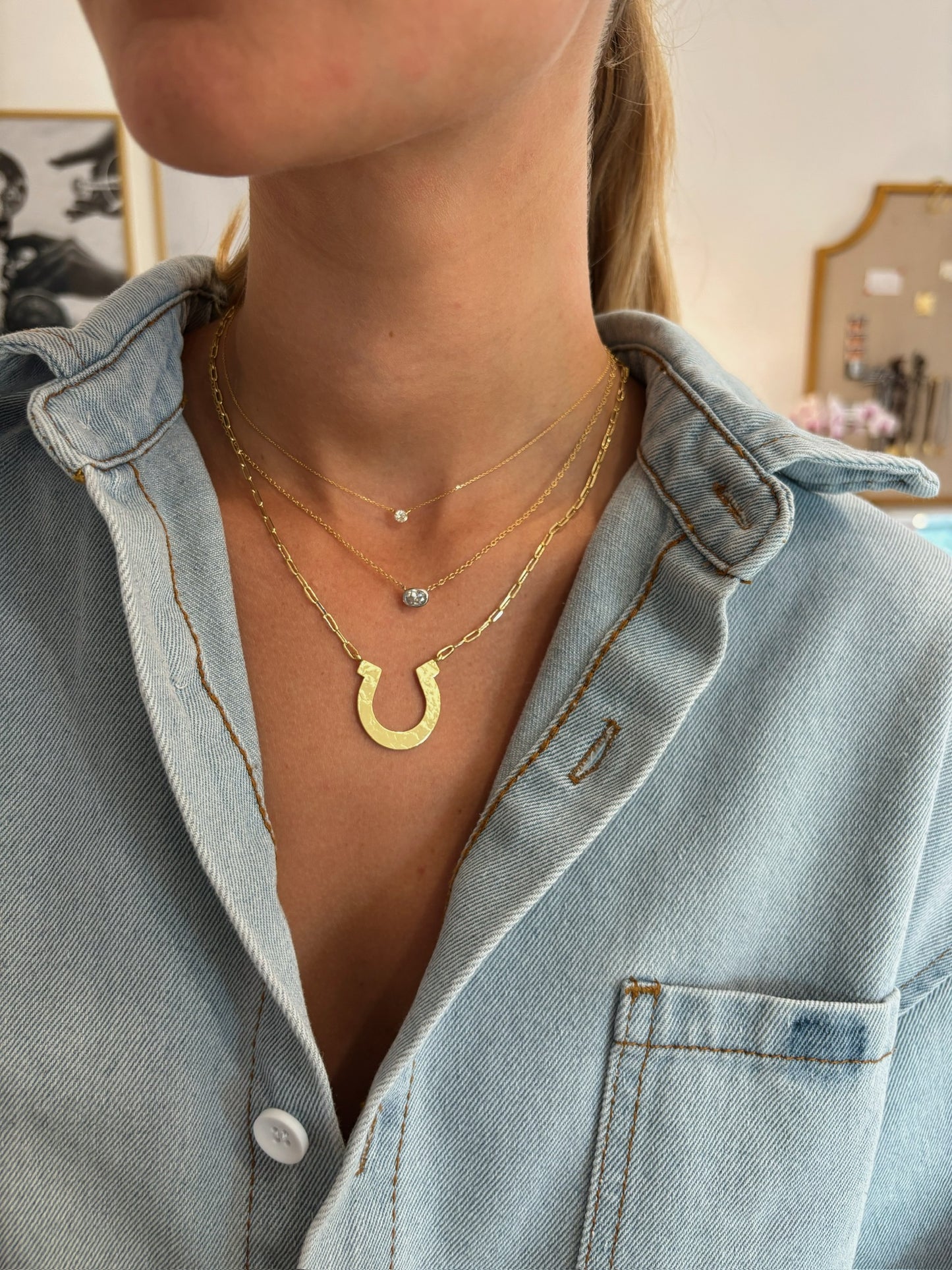 The Gold Horse Shoe Necklace