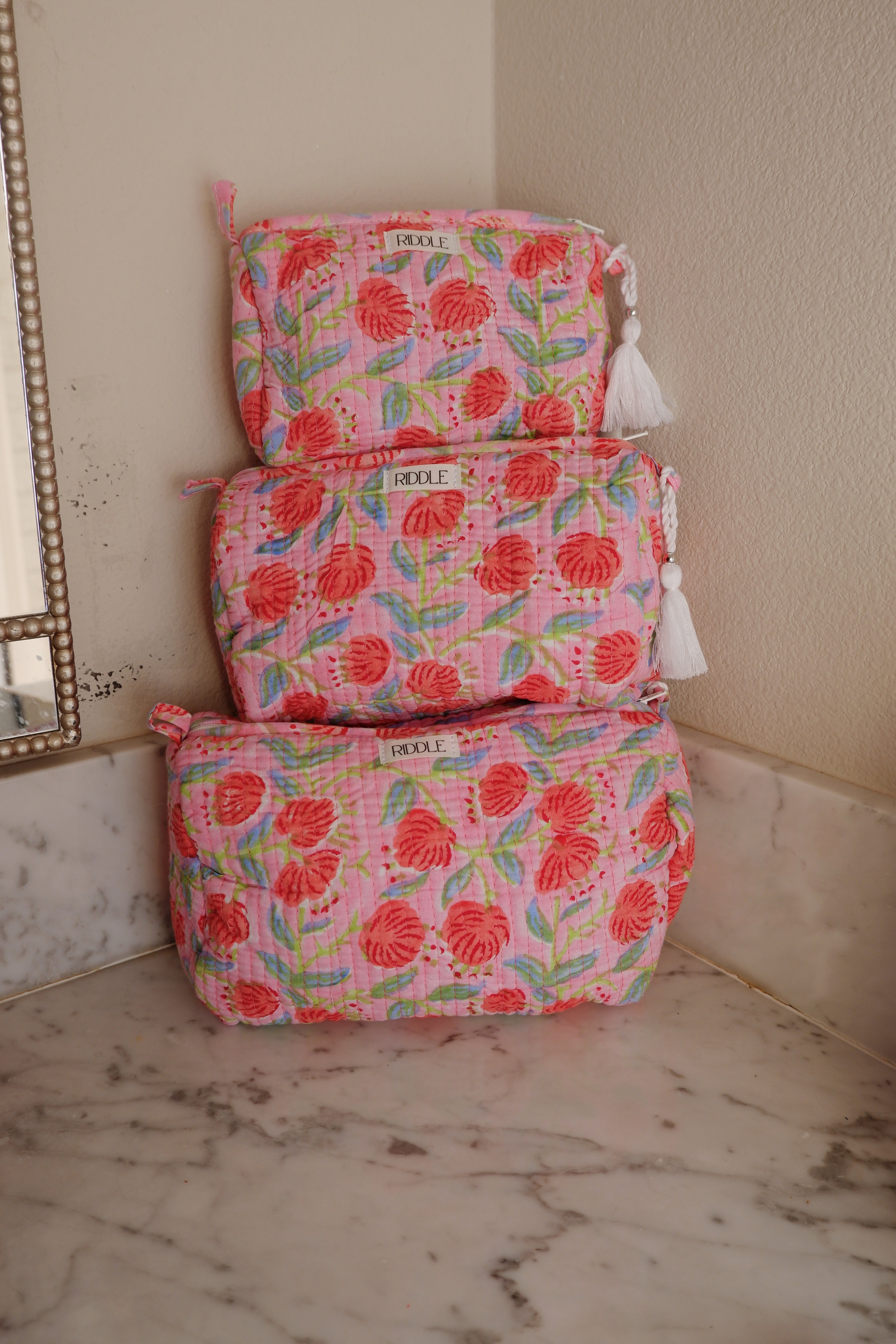 The Pink Poppy Vanity Bag Set