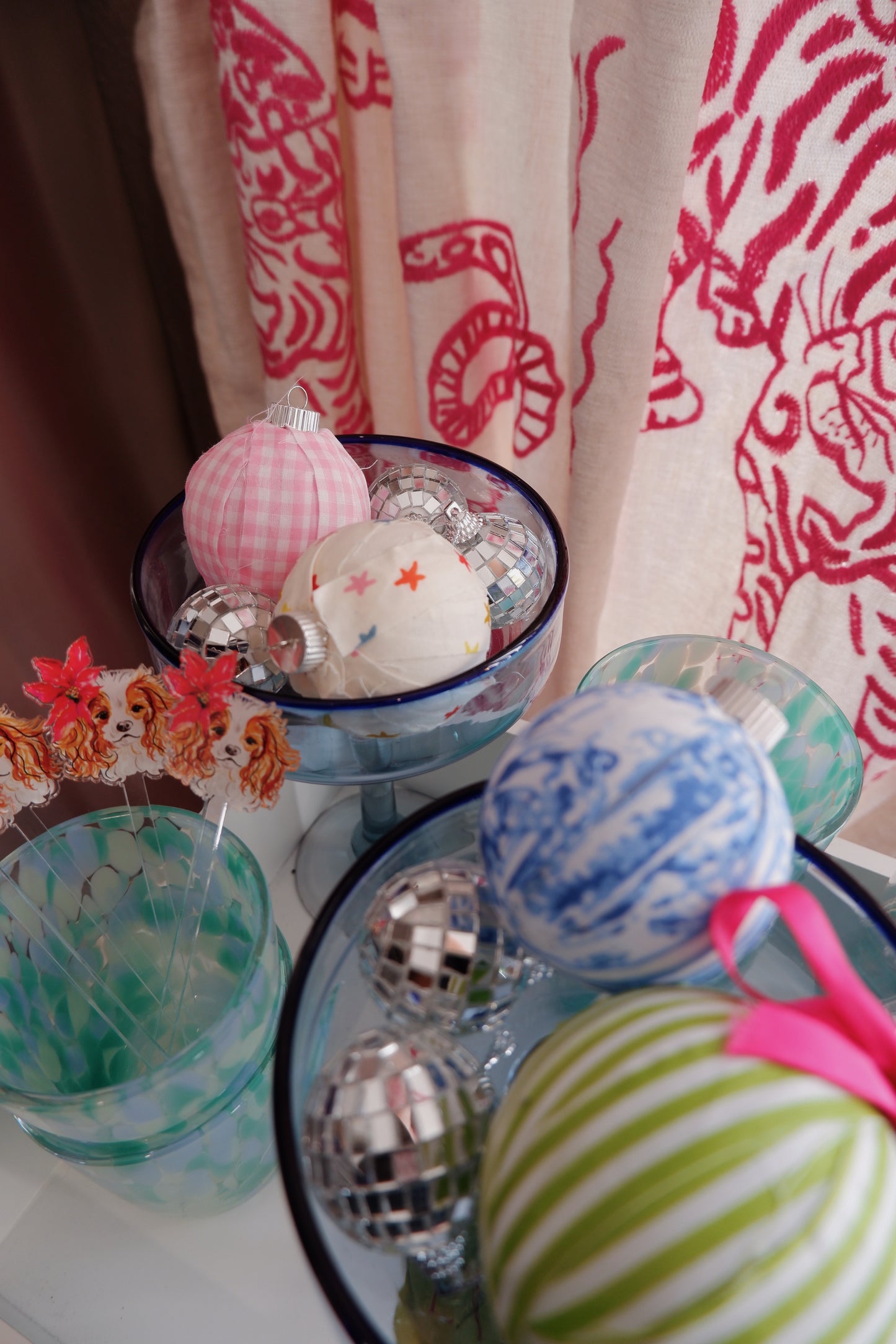 The Small Fabric Wrapped Ornaments