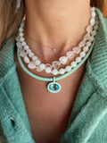 The Seafoam Bezel Gemstone Necklace