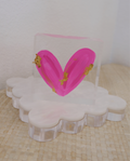 The Hot Pink Acrylic Heart Mini