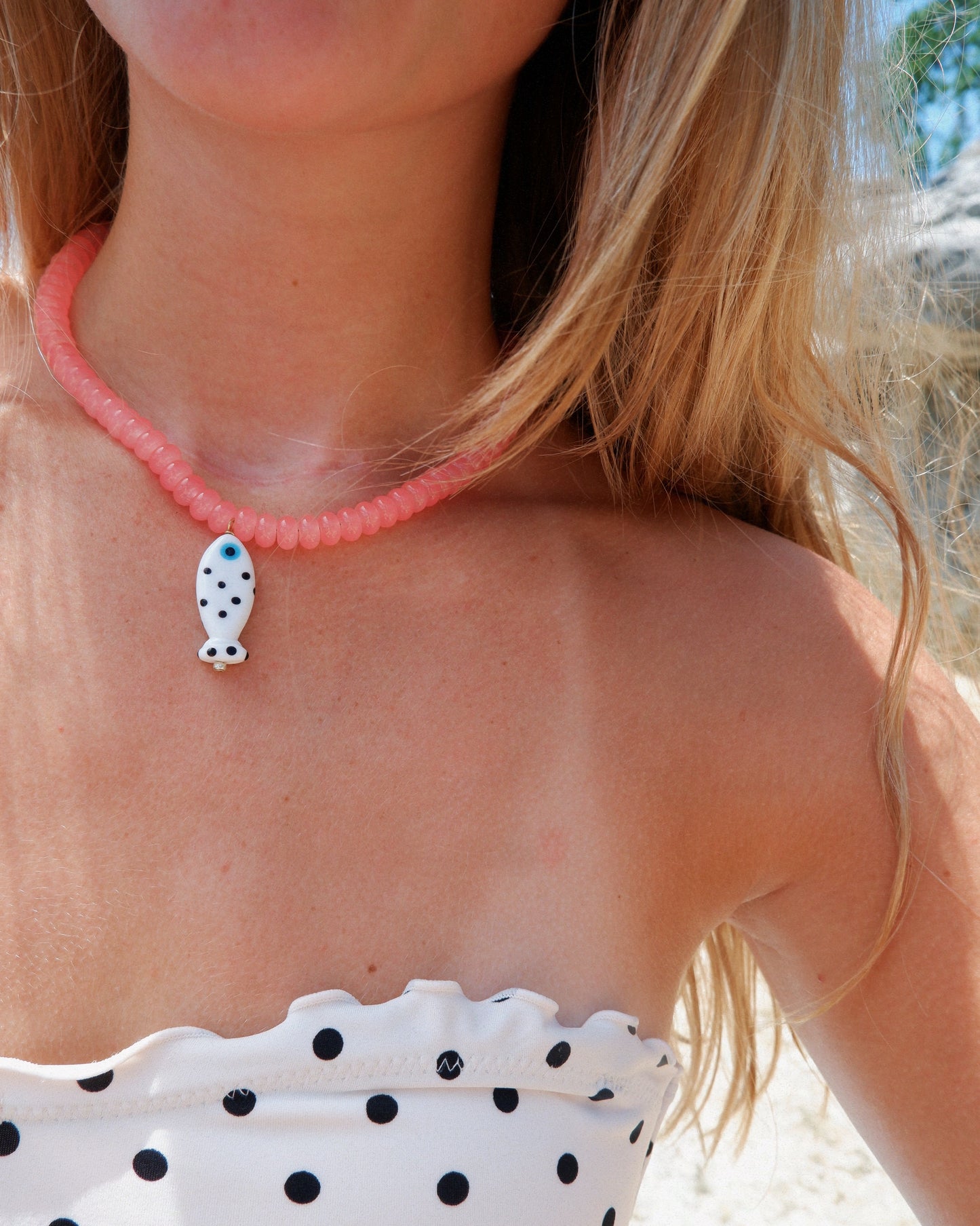 The Watermelon Pink Fish Necklace