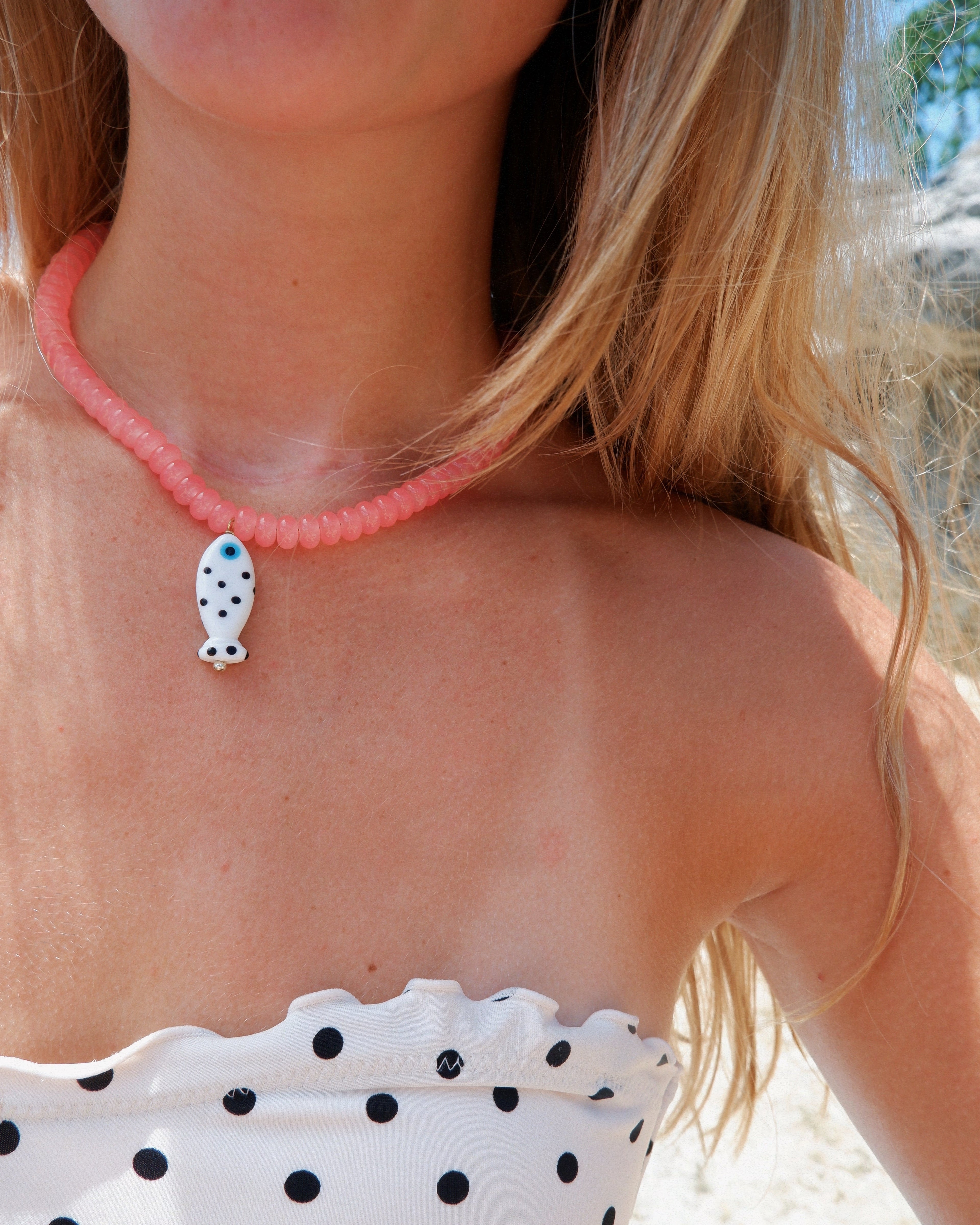 The Watermelon Pink Fish Necklace