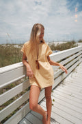 The Sunshine and Coral Striped Mini