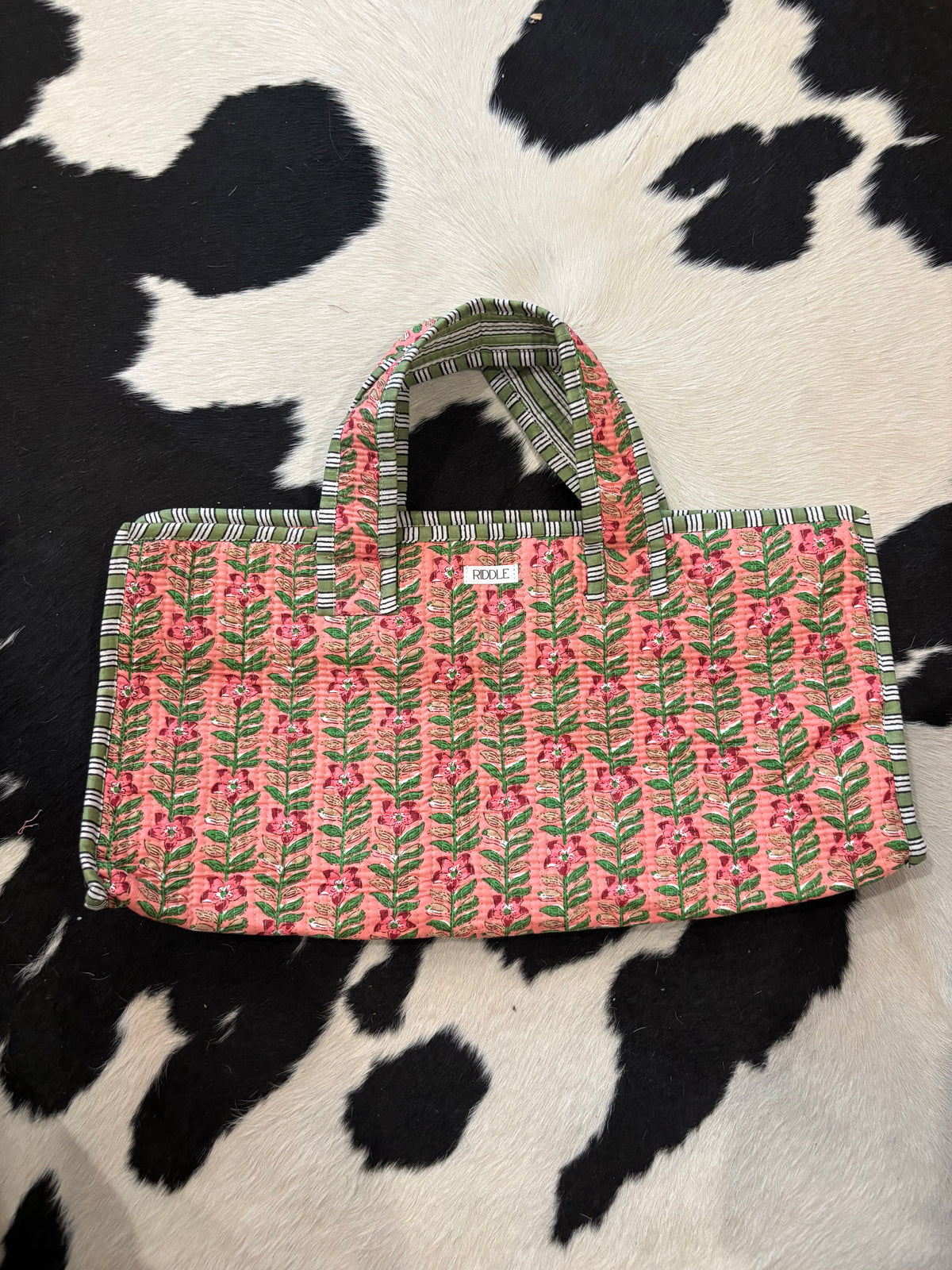 The Mahjong Bag in Peach Floral