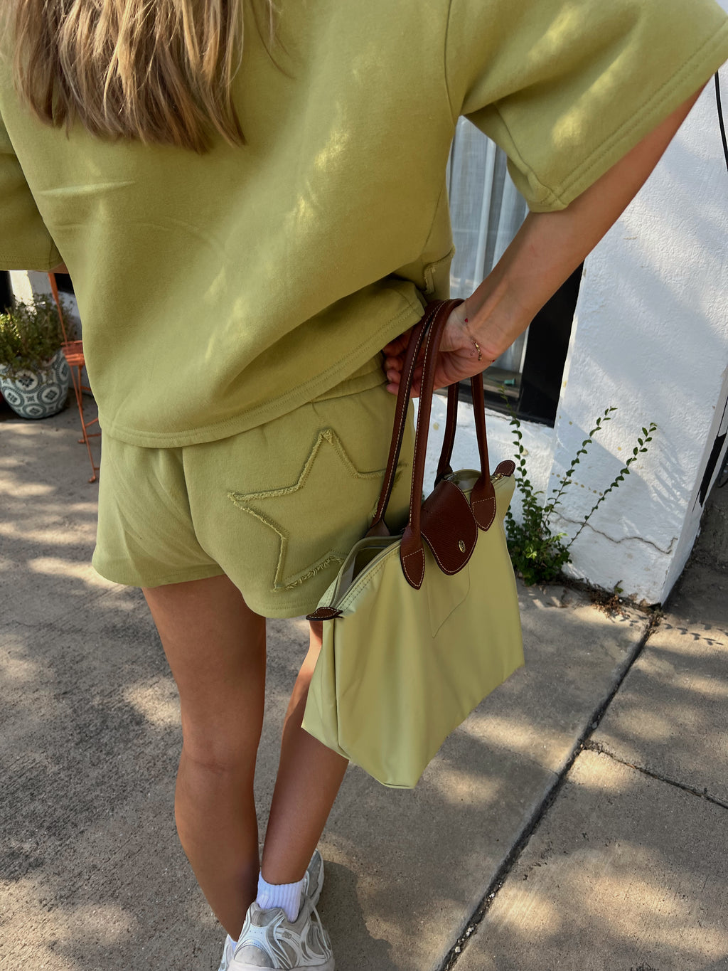 The Lucky Star Sweat Sets In Chartreuse