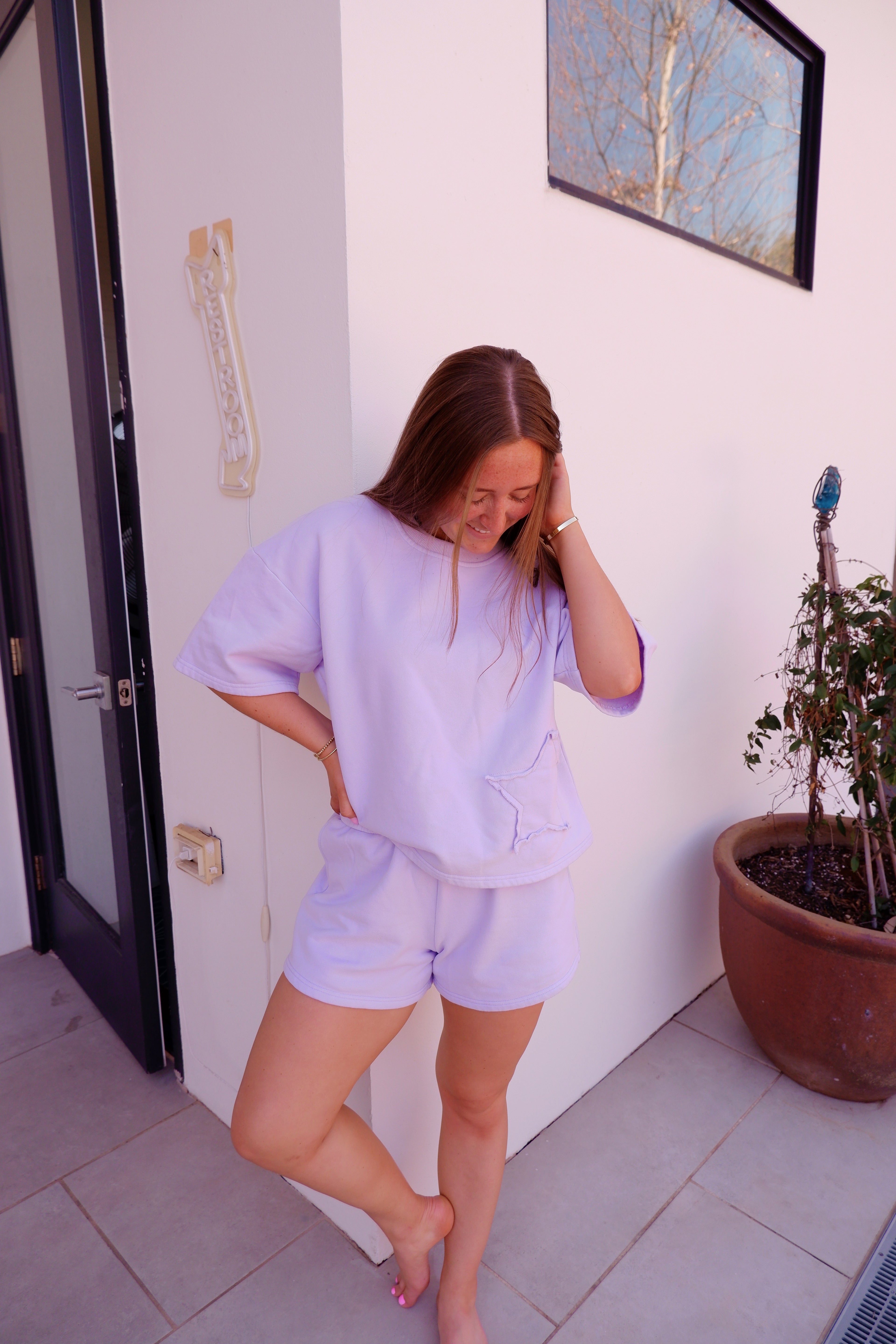 The Lucky Star Sweat Sets In Lilac