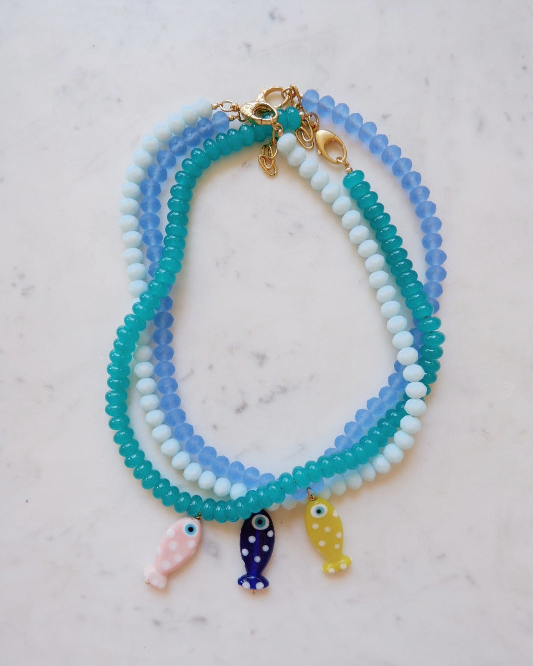 The Sky Blue Fish Necklace