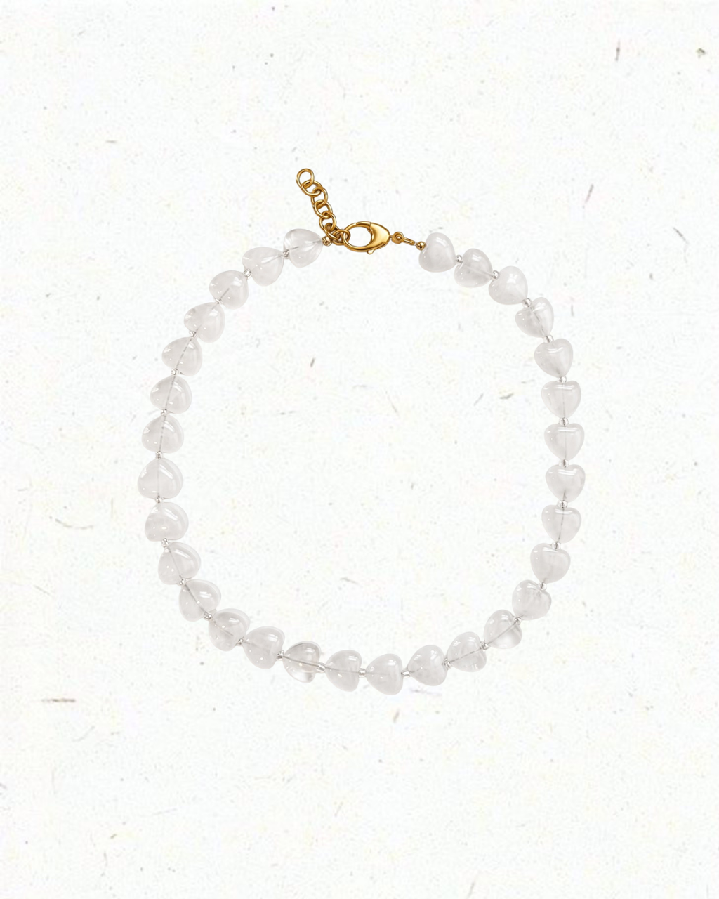 The Heart Strand Necklace in Clear
