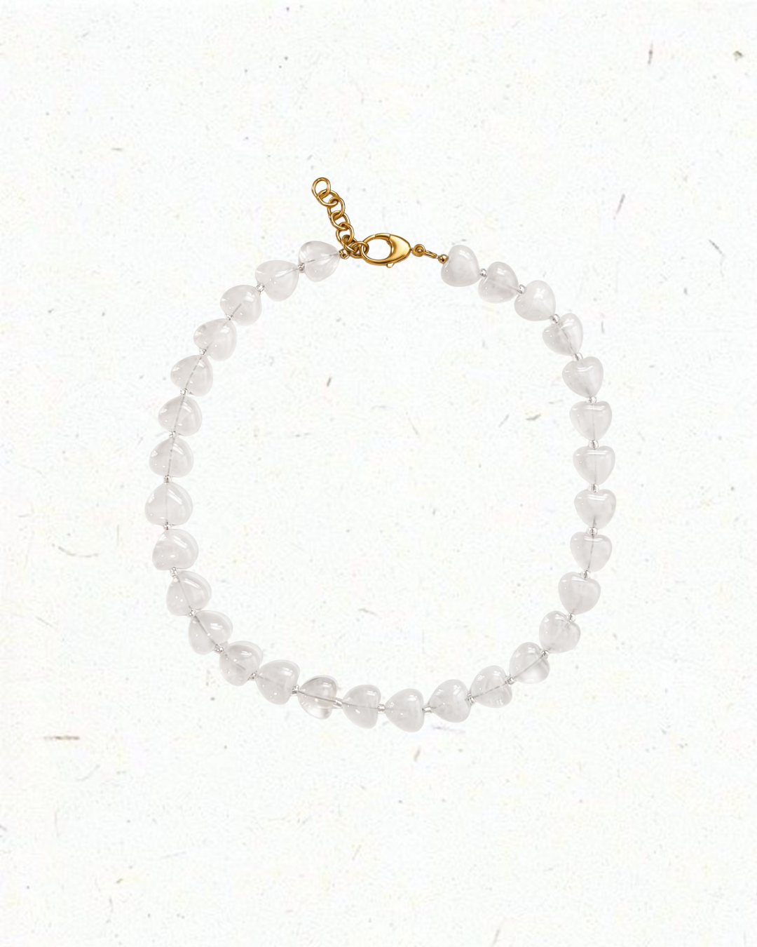 The Heart Strand Necklace in Clear