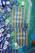 The Mahj Shufflers in Navy and Green Stripe
