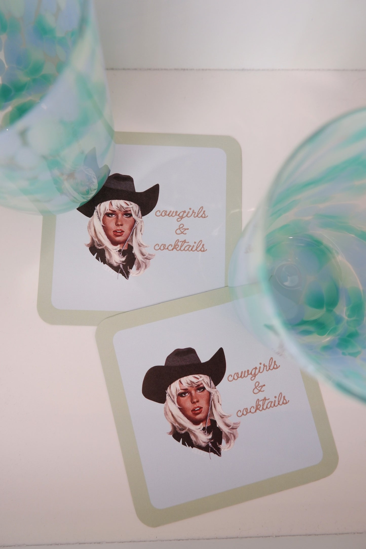 The Cowgirls and Cocktails Paper Coasters
