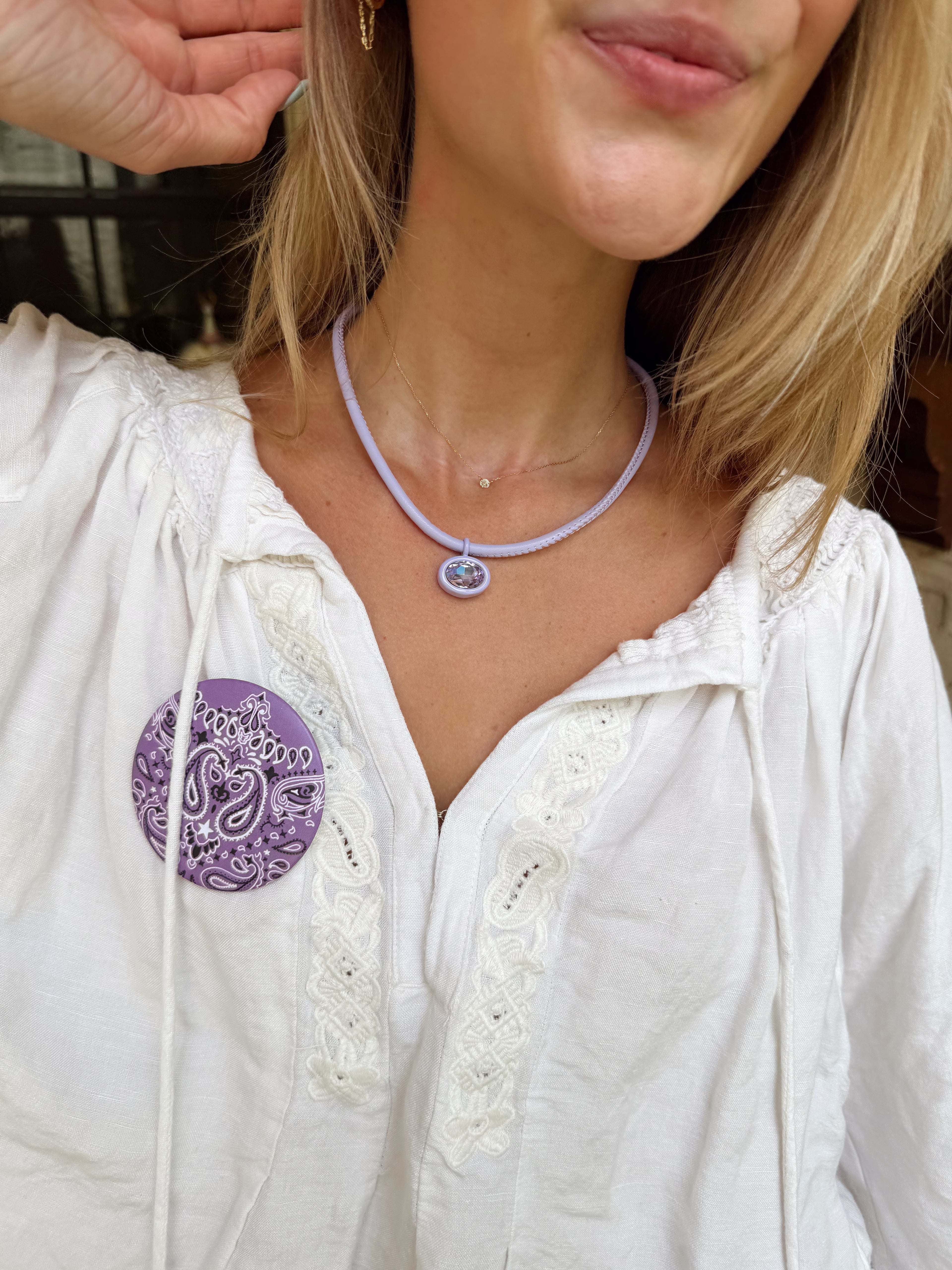 The Purple Bezel Gemstone Necklace