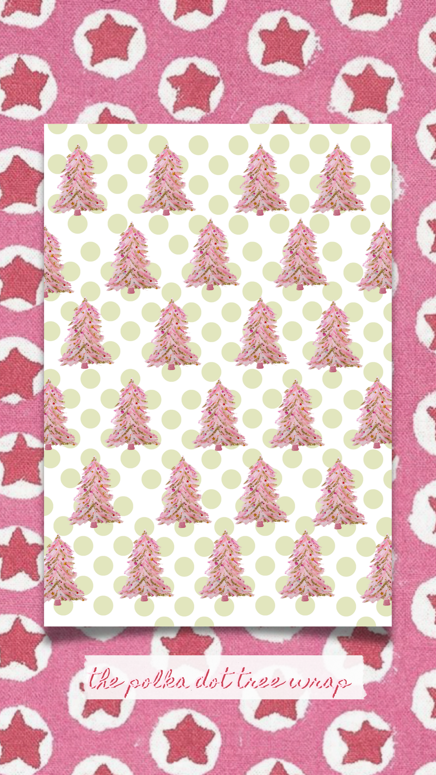 The Polka Dot Christmas Tree Wrapping Paper