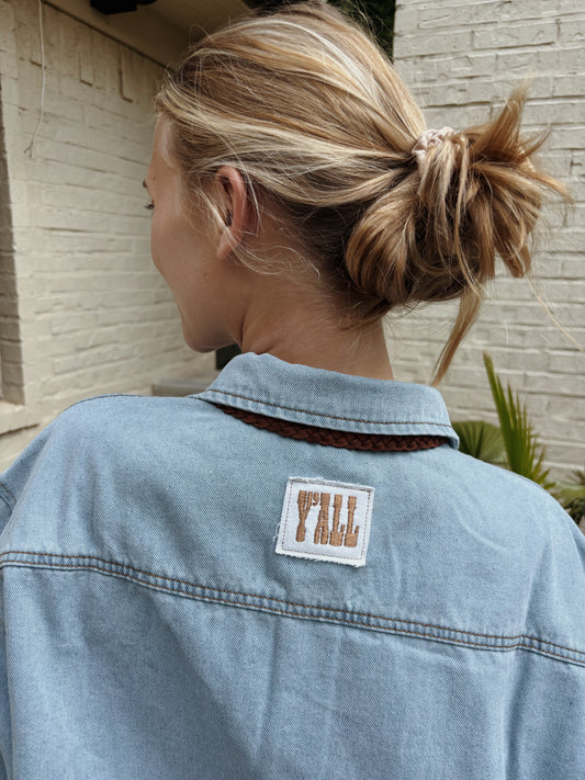 The Y'all Patch Denim Short Sleeve