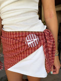 The Maroon Plaid Waist Scarf