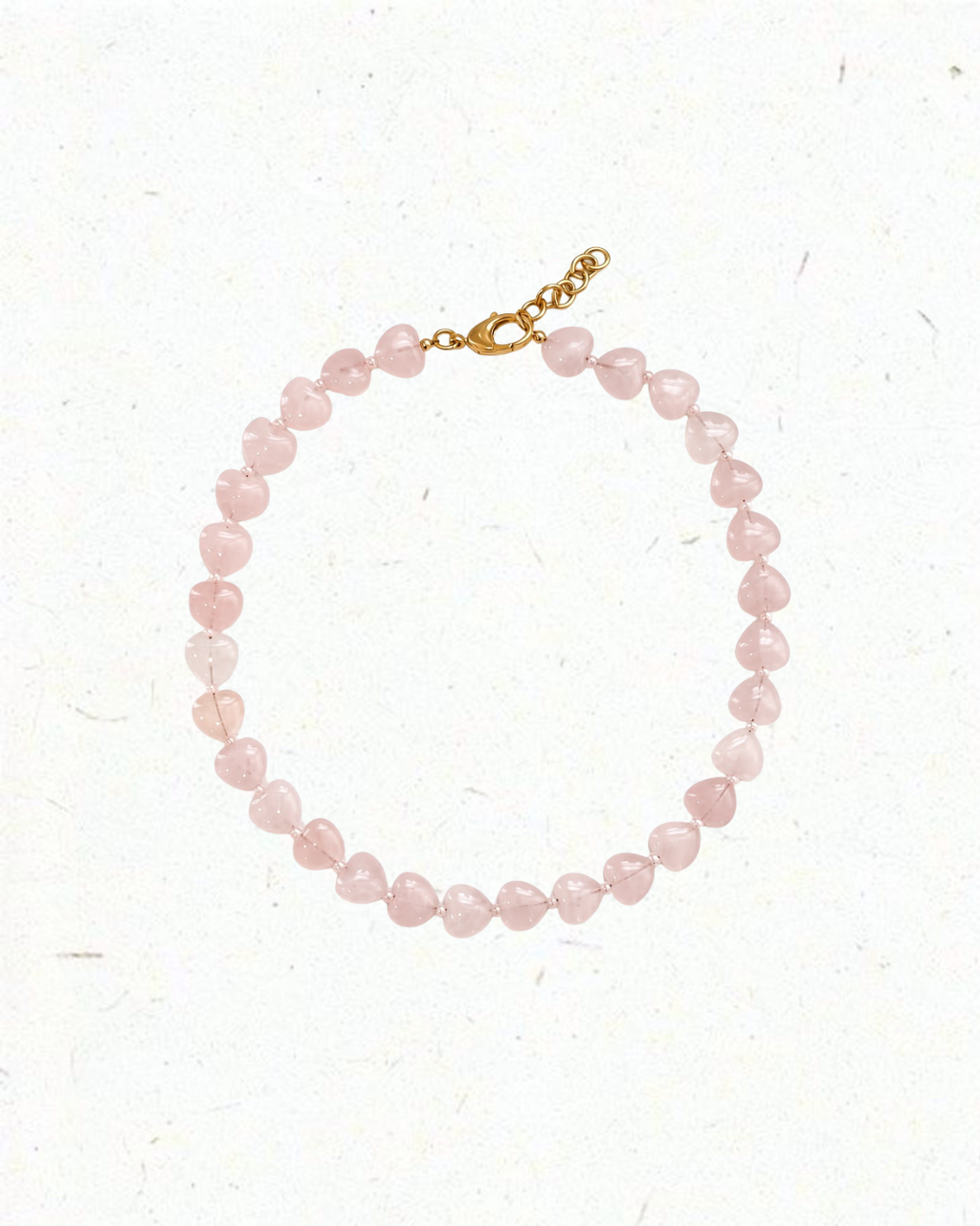 The Heart Strand Necklace in Pink