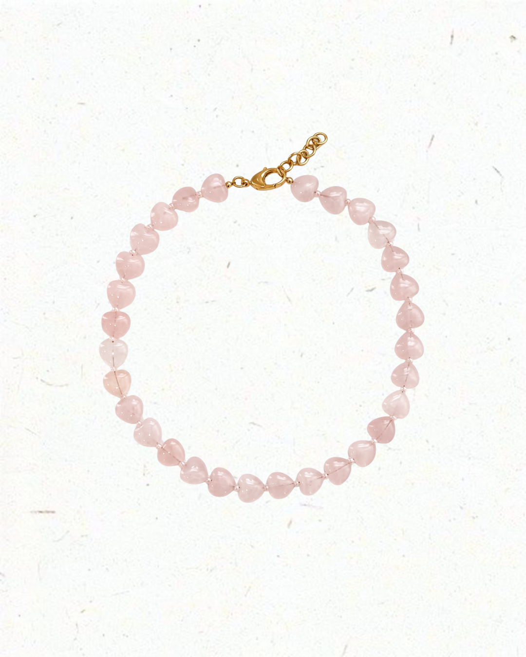 The Heart Strand Necklace in Pink