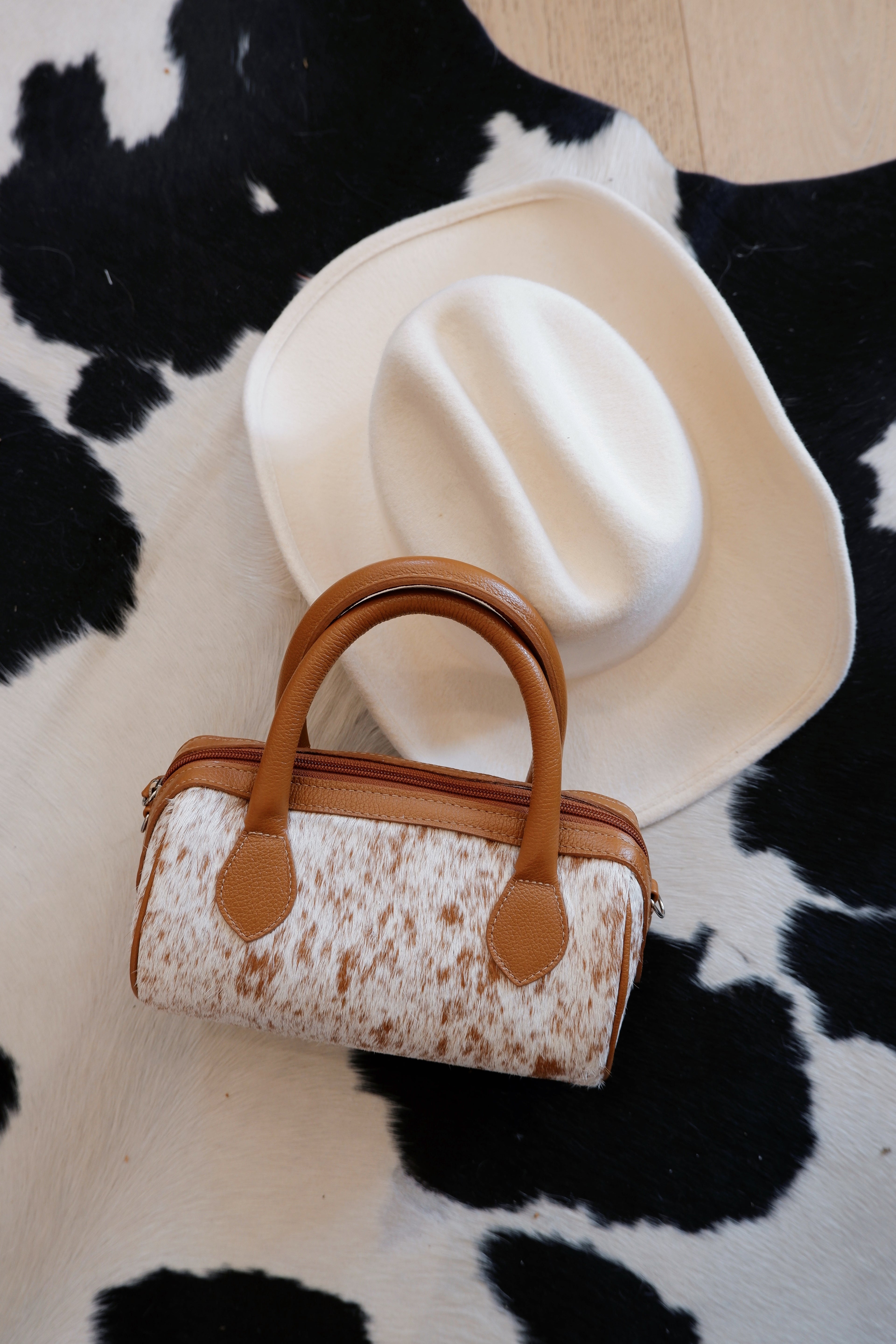 The Hide Barrel Bag - Orange Leather