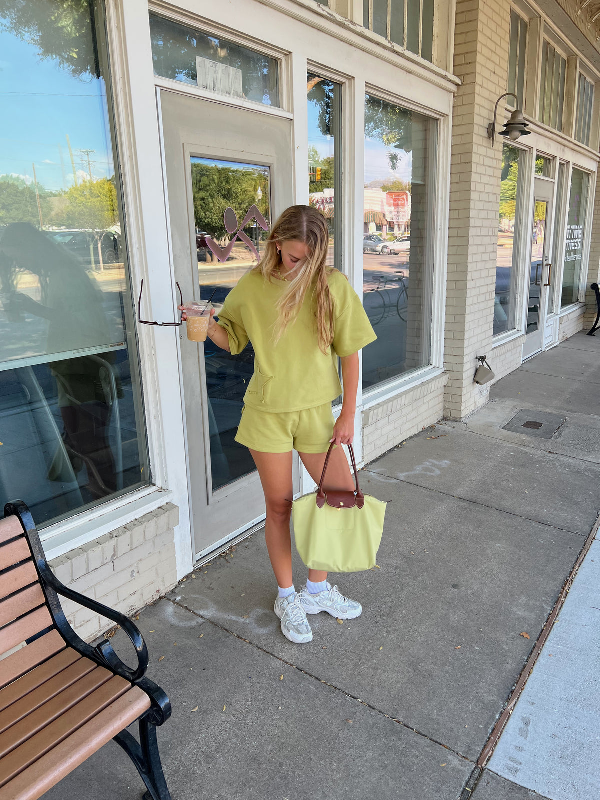 The Lucky Star Sweat Sets In Chartreuse
