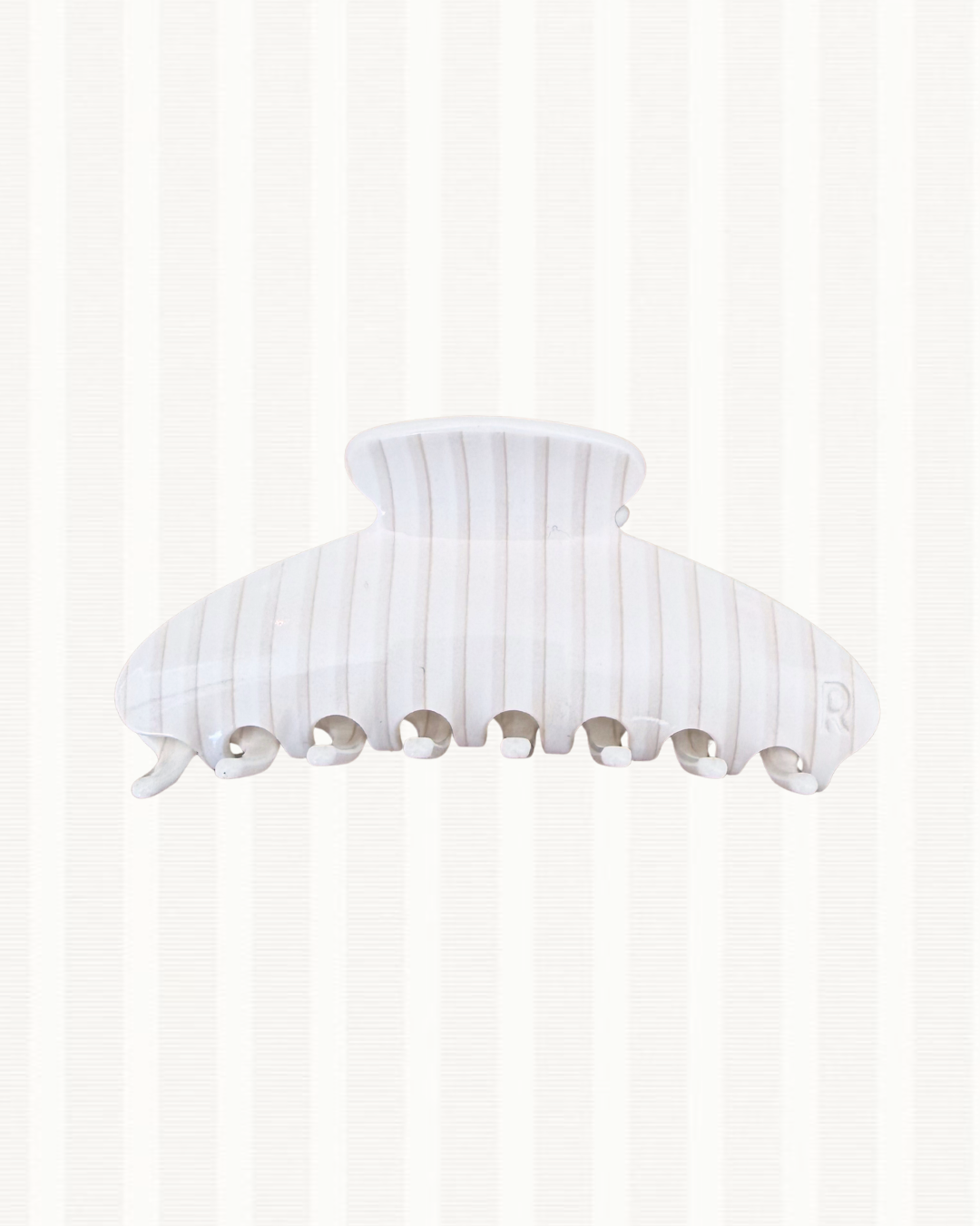 The White Stripe Claw Clip
