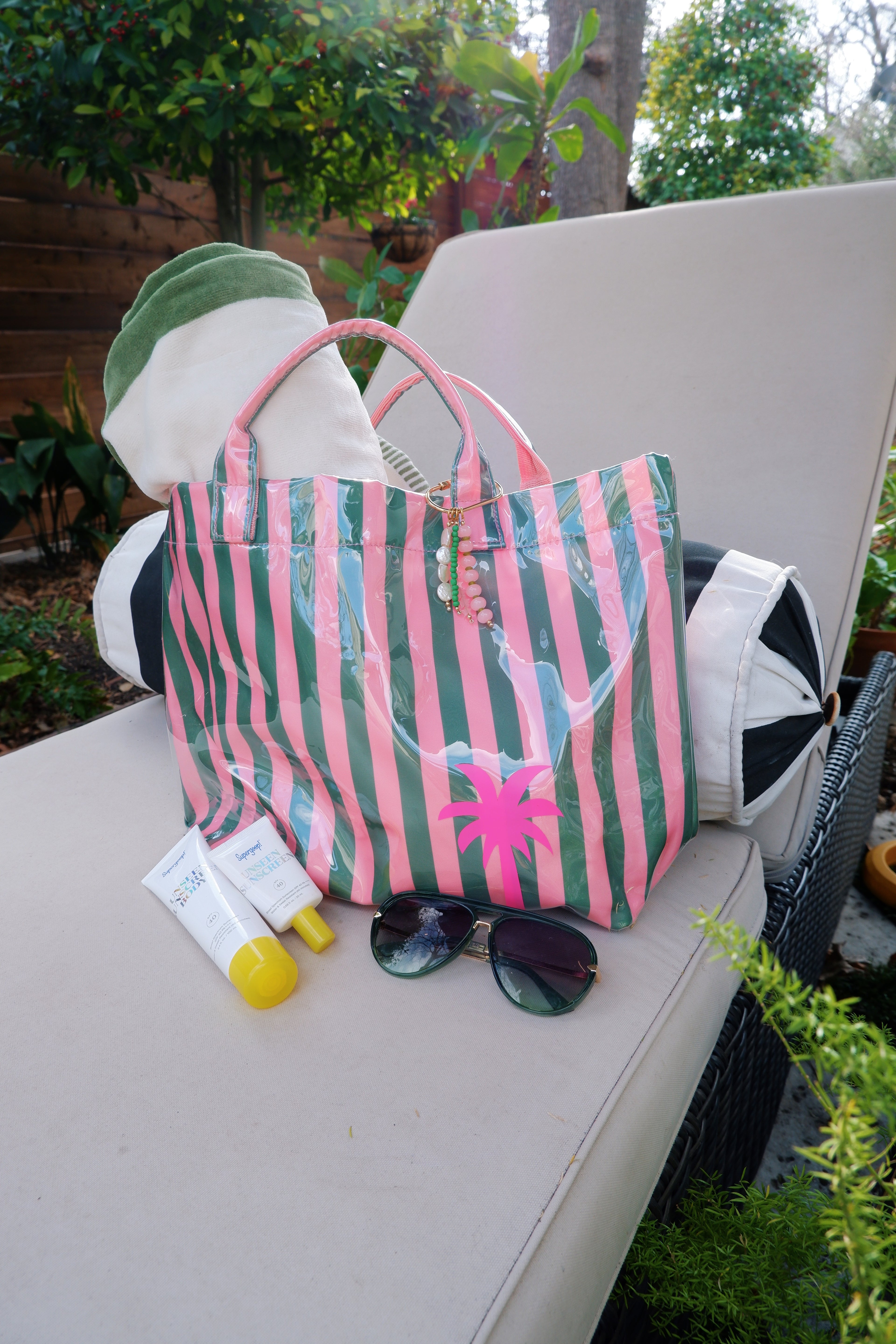 The Striped Palm Tree Bag
