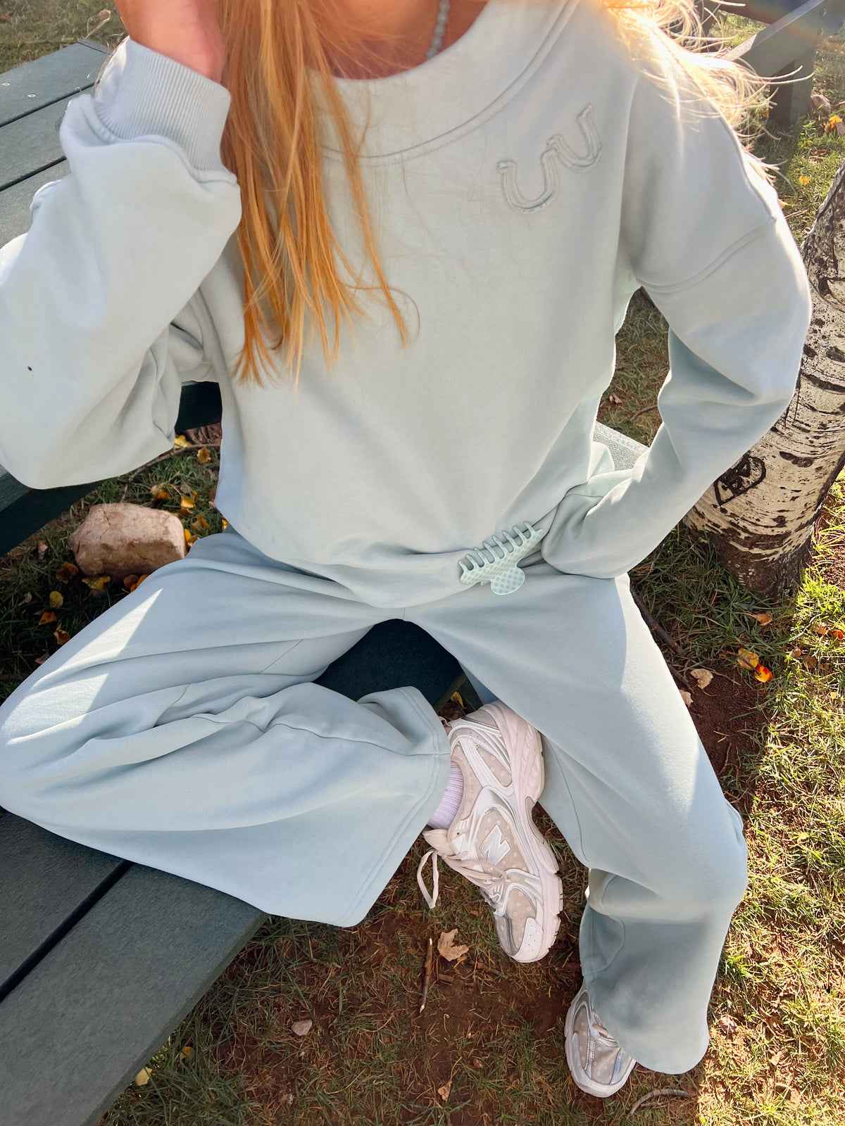 The Lucky Horseshoe Set in Powder Blue
