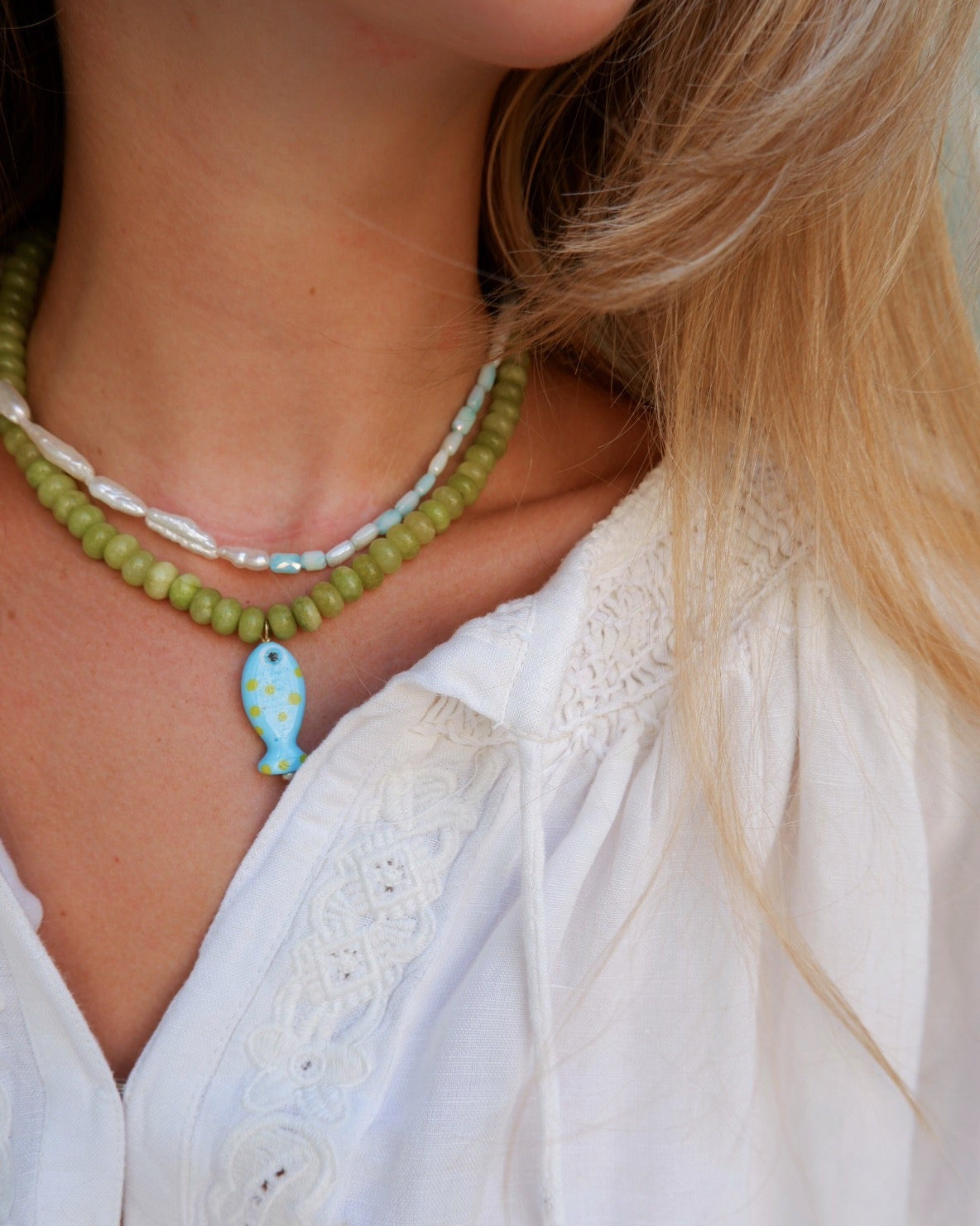 The Chartreuse Fish Necklace