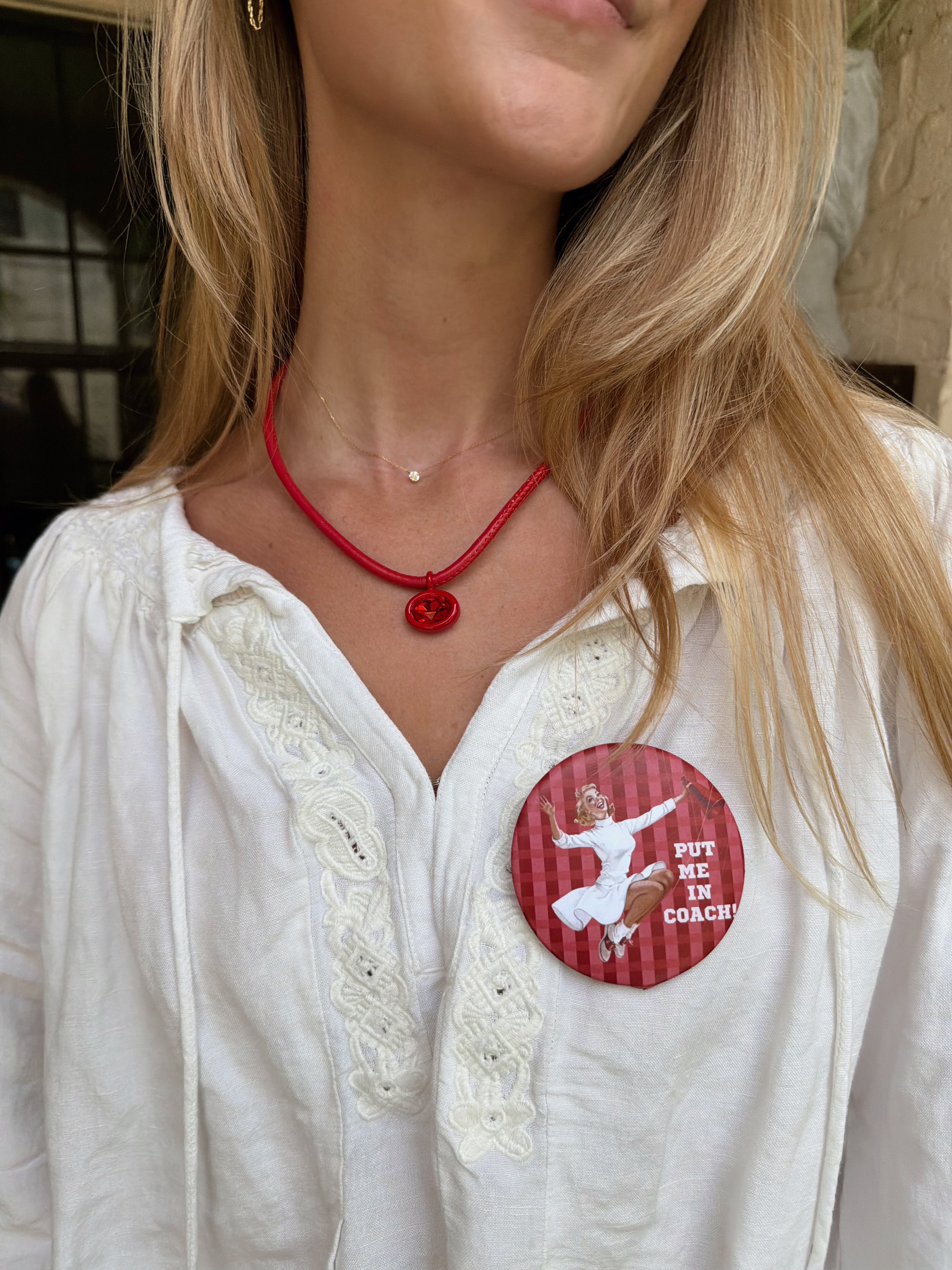 The Red Bezel Gemstone Necklace
